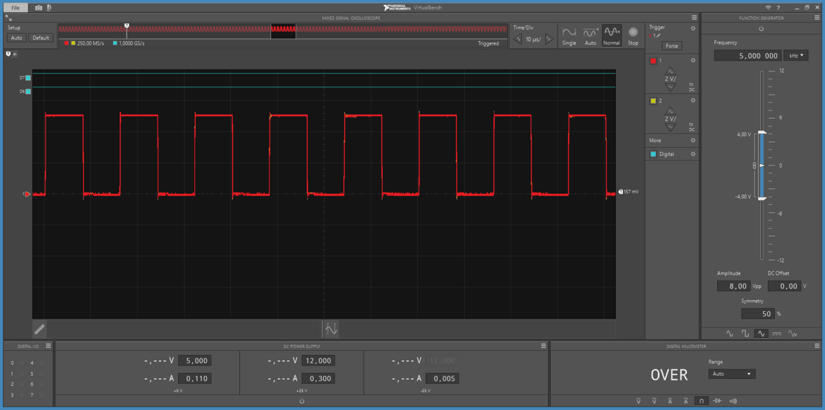Idle 62.5 kHz PWM carrier on both channels